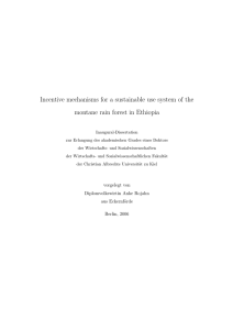 Incentive mechanisms for a sustainable use system of the
