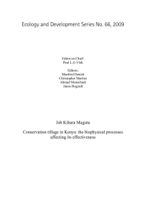Ecology and Development Series No. 66, 2009  Job Kihara Maguta