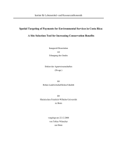 Spatial Targeting of Payments for Environmental Services in Costa Rica: