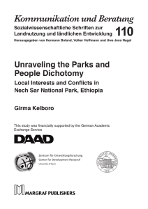 110 Kommunikation und Beratung Unraveling the Parks and People Dichotomy