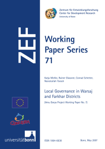 ZEF Working Paper Series 71