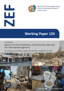 ZEF Working Paper 124 the international agencies