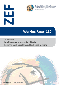 ZEF Working Paper 110 Local forest governance in Ethiopia: