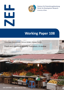 ZEF Working Paper 108 Food and nutrition security indicators: A review