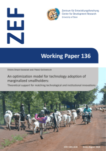 ZEF Working Paper 136 An optimization model for technology adoption of marginalized smallholders: