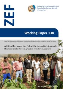 ZEF Working Paper 138 A Critical Review of the Follow-the-Innovation Approach: