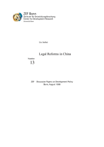 13 ZEF Bonn Legal Reforms in China