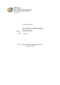 5 ZEF Bonn Governance and Economic Performance: