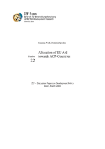 ZEF Bonn Allocation of EU Aid towards ACP-Countries