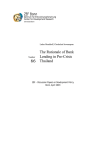 66  The Rationale of Bank Lending in Pre-Crisis