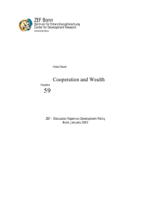 59  Cooperation and Wealth ZEF Bonn