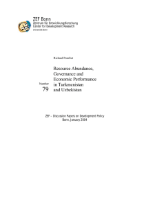 ZEF Bonn Resource Abundance, Governance and