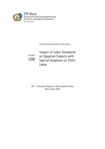 ZEF Bonn Impact of Labor Standards on Egyptian Exports with