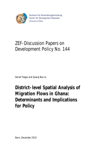 ZEF-Discussion Papers on Development Policy No. 144 District-level Spatial Analysis of