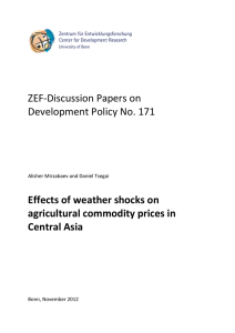 ZEF-Discussion Papers on Development Policy No. 171 Effects of weather shocks on