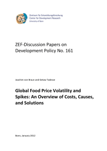 ZEF-Discussion Papers on Development Policy No. 161 Global Food Price Volatility and