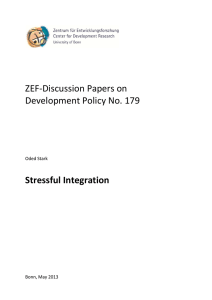 ZEF-Discussion Papers on Development Policy No. 179 Stressful Integration