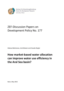 ZEF-Discussion Papers on Development Policy No. 177 How market-based water allocation