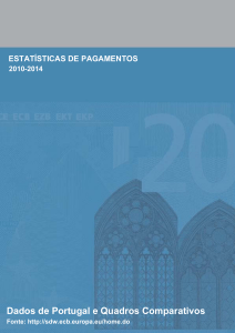 Dados de Portugal e Quadros Comparativos ESTATÍSTICAS DE PAGAMENTOS 2010-2014 Fonte: