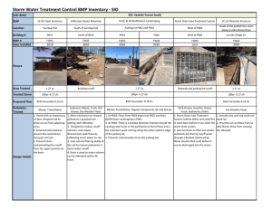 Storm Water Treatment Control BMP Inventory - SIO Sub- Basin BMP