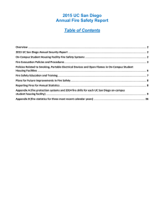 2015 UC San Diego Annual Fire Safety Report  Table of Contents