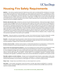 Housing Fire Safety Requirements