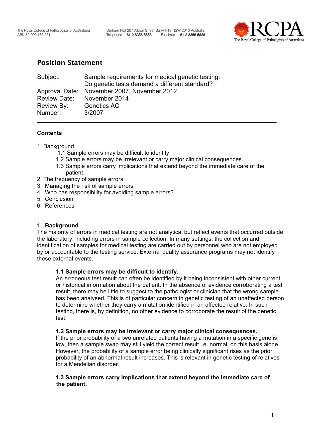 position statement essay examples