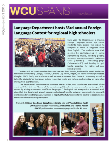 WCU Language Department hosts 33rd annual Foreign newsletter