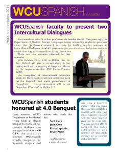 WCU Intercultural Dialogues newsletter