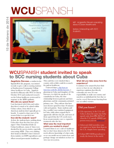 WCU to SCC nursing students about Cuba o de 2014 er