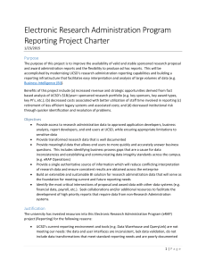 Electronic Research Administration Program  Reporting Project Charter  Purpose 