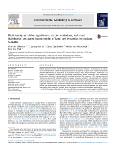 Biodiversity in rubber agroforests, carbon emissions, and rural