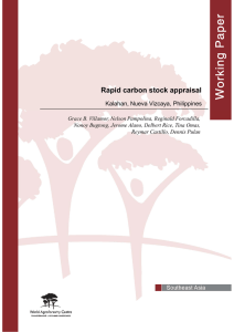 Rapid carbon stock appraisal Kalahan, Nueva Vizcaya, Philippines