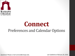 Connect  Preferences and Calendar Options Last Updated on February 26, 2016