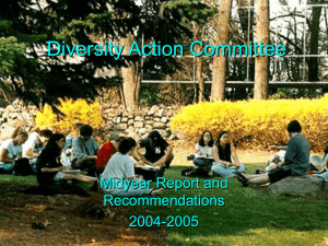 Diversity Action Committee Midyear Report and Recommendations 2004-2005