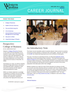 CarEEr JOurnal InSIdE thIS ISSuE