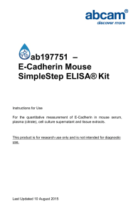 ab197751  – E-Cadherin Mouse SimpleStep ELISA® Kit