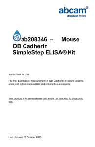 ab208346  –     Mouse OB Cadherin SimpleStep ELISA® Kit