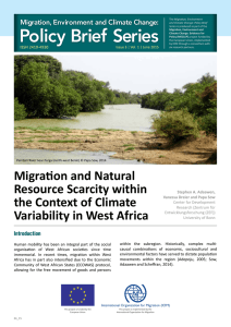 Policy Brief Series Migration, Environment and Climate Change: