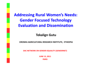 Addressing Rural Women’s Needs: Gender Focused Technology