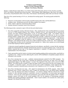 Graduate Council Meeting January 10, 2013 Meeting Minutes (Room: York Room, Mansion)