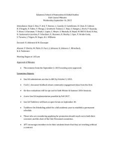 Salameno School of Humanities &amp; Global Studies Unit Council Minutes