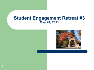 Student Engagement Retreat #3 1 May 24, 2011
