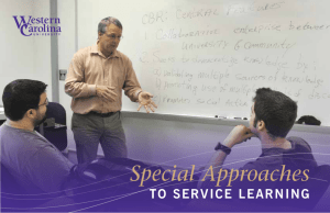 Special Approaches to Service Learning
