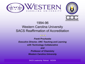 1994-96 Western Carolina University SACS Reaffirmation of Accreditation
