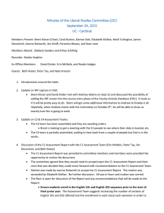 Minutes of the Liberal Studies Committee (LSC) September 24, 2015