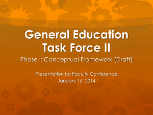 General Education Task Force II Phase I: Conceptual Framework (Draft)