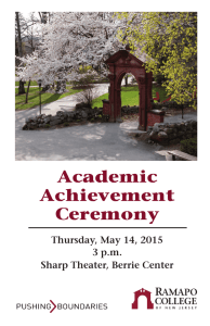 Academic Achievement Ceremony Thursday, May 14, 2015