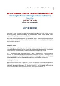   METHODOLOGY  (HEALTHCAP) HEALTH RESEARCH CAPACITY AND WATER-RELATED DISEASES