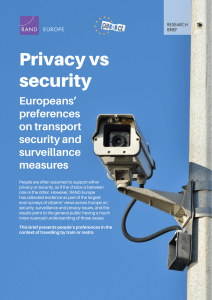 Privacy vs security Europeans’ preferences